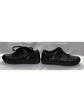 Versace Collection Men's Black Leather Medusa Buckle Sneakers Size 8 See Details
